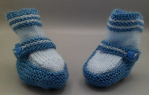 chaussons pour bébé bleu