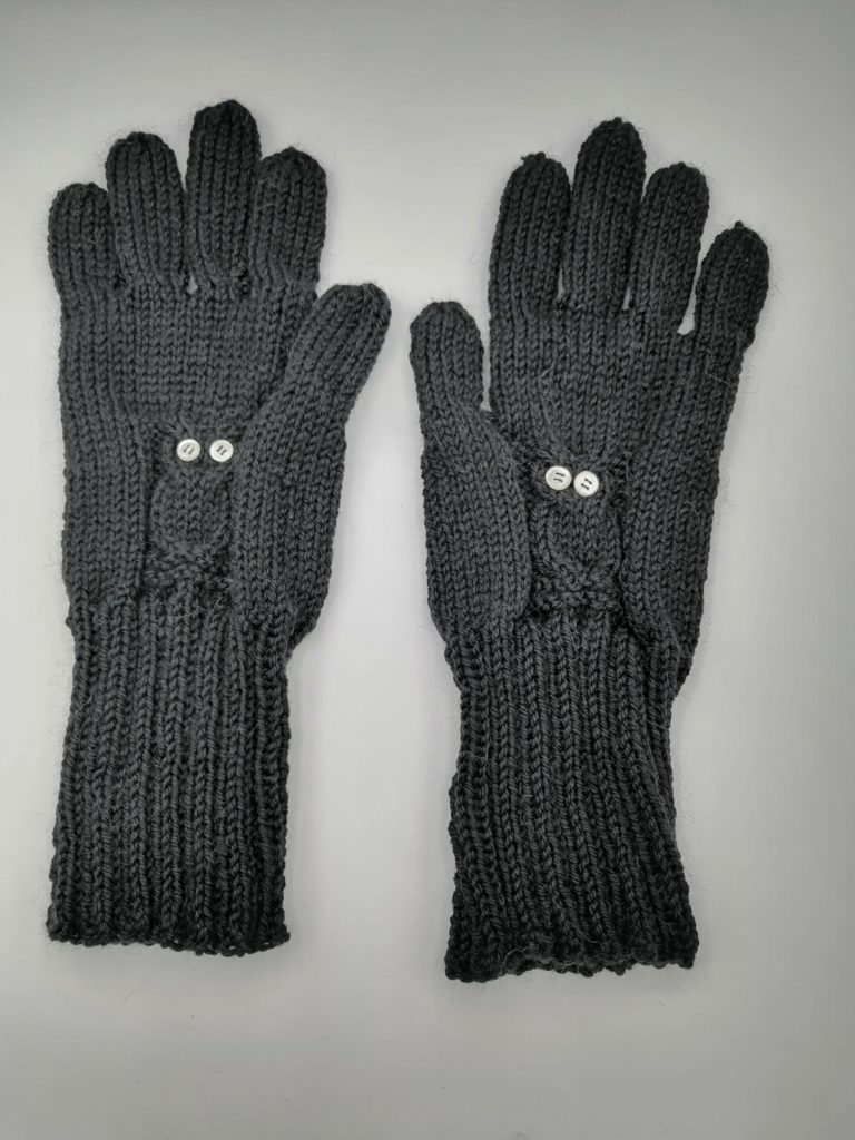 gants noirs avec chouette